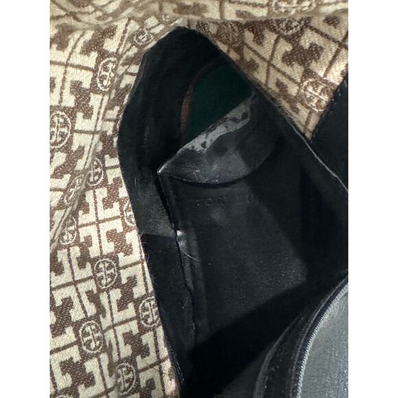 Tory Burch Kiernan Leather Knee High Black Riding Boots Gold Tory Logo - Picture 10 of 10